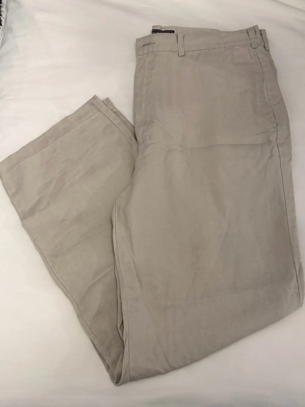 Men's Lightweight Khaki Chinos - 100% Linen